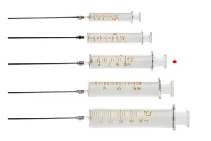 20 ml стъклена спринцовка с метална игла-5