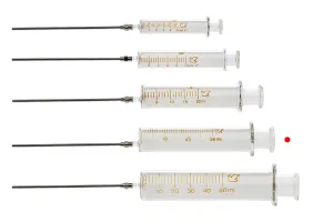 30 ml стъклена спринцовка с метална игла-5