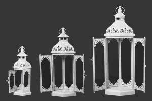 Метален фенер с прозорци в комплект от 3 броя S-M-L-изображение_размери