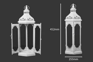 Метален фенер с прозорци в комплект от 3 броя S-M-L-изображение_група