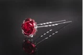 Декоративни метални брошки Роза с ширина 18 mm - 20 броя