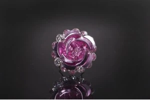 Декоративни метални брошки Роза с ширина 18 mm - 20 броя-5