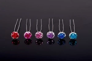 Декоративни метални брошки Роза с ширина 18 mm - 20 броя-1