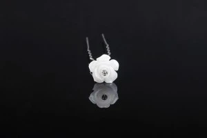 Метална брошка  Цвете Перла  (ширина 12 mm) – 20 броя-1