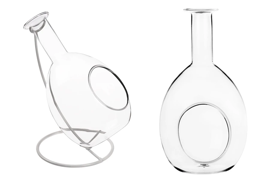 Стъклена декоративна висулка за свещи във формата на гарафа-изображение_продукт