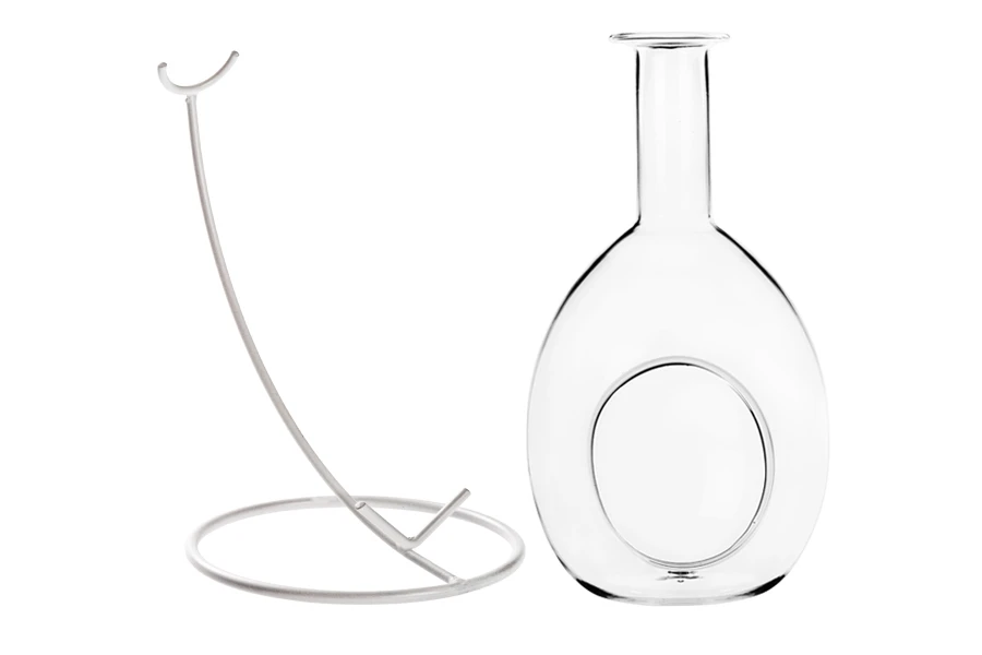 Стъклена декоративна висулка за свещи във формата на гарафа-изображение_група