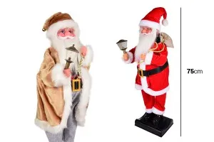 Декоративен Дядо Коледа с фенер, с музика - 75 см-изображение_размери