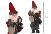 Декоративен Дядо Коледа, с музика - височина 40 см-изображение_размери