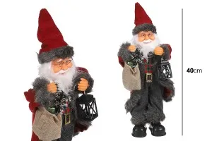 Декоративен Дядо Коледа, с музика - височина 40 см-изображение_размери