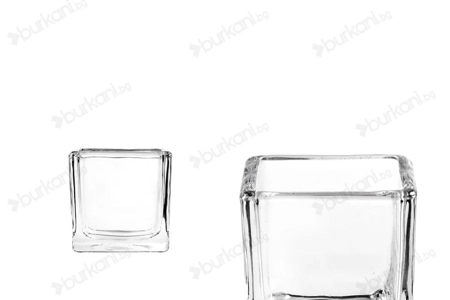 Стъклени квадратни съдове  52x50 mm-изображение_размери