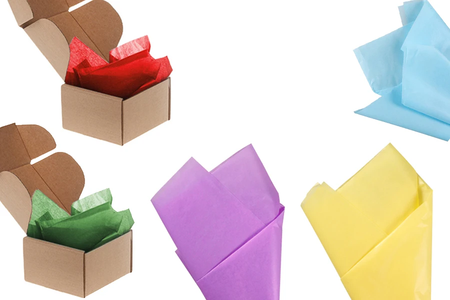 Опаковъчна хартия 50х66 см в различни цветове - 10 бр Опаковъчна хартия 50х66 см в различни цветове - 10 бр-изображение_размери