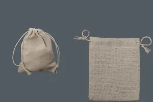 Бежева торбичка бонбониера  80x100 mm-2