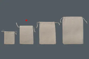 Бежева торбичка за сватбени бонбониери, с размери   100x140 mm-3
