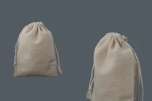 Бежева торбичка за сватбени бонбониери, с размери   100x140 mm-1