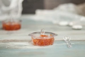 Пластмасова купичка с лъжичка пластмасова - в опаковка от 12 бр.-2