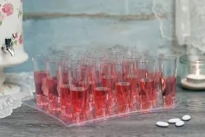 Сватбен комплект: Тава с 20 пластмасови чашки-2
