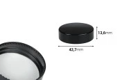 Пластмасова черна матова капачка за буркани-изображение_размери