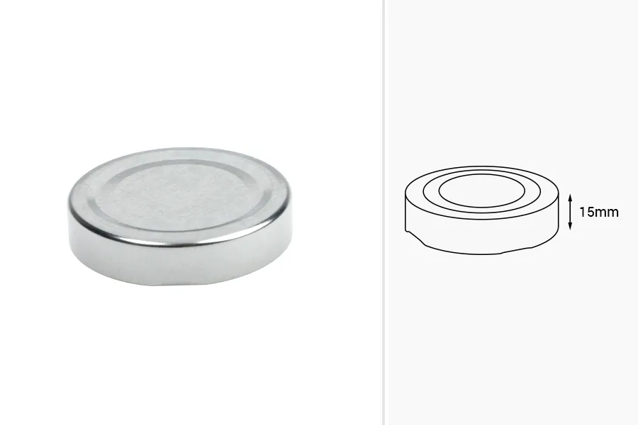 Капачка Т.О. 63 Deep сребро без пик бутон-изображение_размери