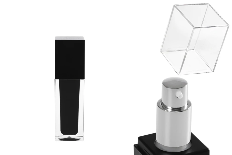 Луксозна черна  пластмасова бутилка 30 мл за крем-изображение_продукт