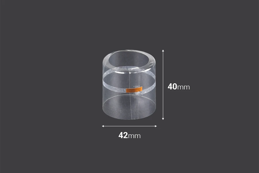 Tермосвиваема капсула 42x40 mm  с прозрачен отвор - 20 бр