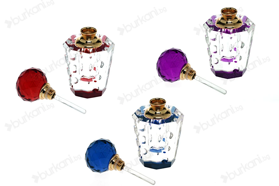 Кристална бутилка с кристална капачка и игла 6 ml в 3 цвята-изображение_продукт