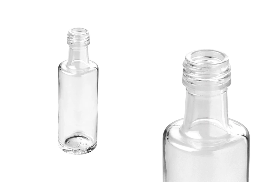 Прозрачна стъклена бутилка 40 мл Дорика (PP 18)-изображение_размери