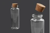 Стъклена бутилка 40 ml с коркова тапа - 12 бр./пакет Стъклена бутилка 40 ml с коркова тапа - 12 бр./пакет