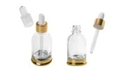 Стъклена бутилка 30 мл с капкомер с прозрачна капачка-изображение_група