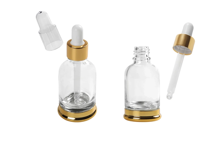 Стъклена бутилка 30 мл с капкомер с прозрачна капачка-изображение_група