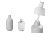 Пластмасова бутилка PET 30 ml с бяла лосион помпа и прозрачна капачка Пластмасова бутилка PET 30 ml с бяла лосион помпа и прозрачна капачка
