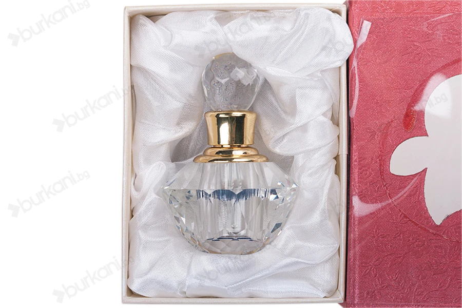 Кристална бутилка от 3 ml с кристална капачка и игла-изображение_група