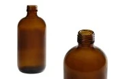 Стъклена кафява бутилка 250 ml  (PP24)