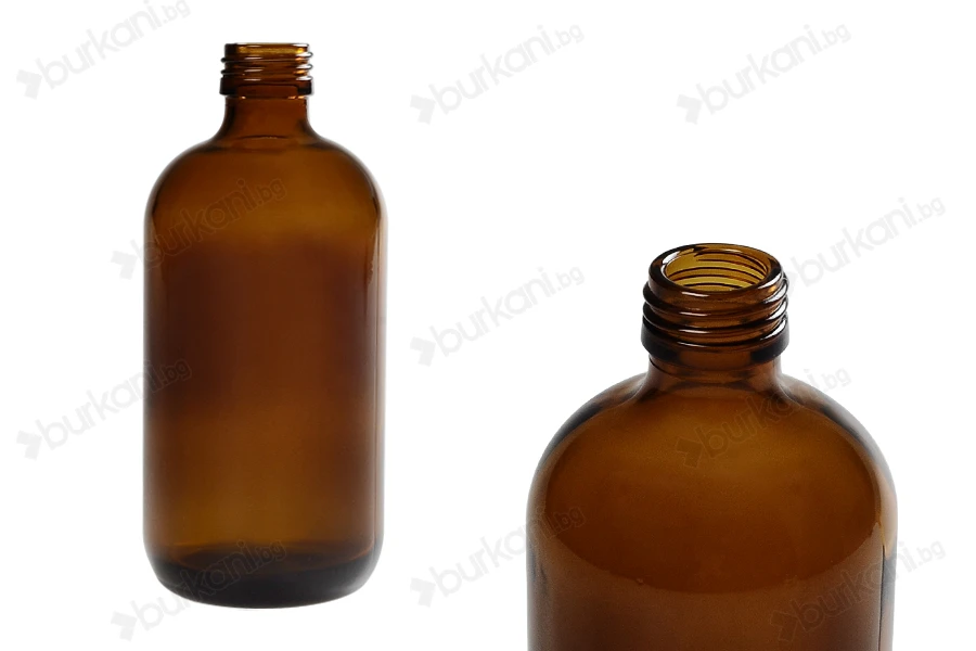 Стъклена кафява бутилка 250 ml  (PP24)-изображение_продукт