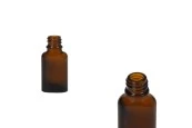 Стъклена овална кафява бутилка 10 мл за етерични масла (PP18)-изображение_продукт