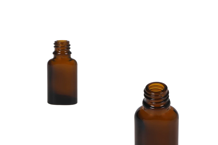 Стъклена овална кафява бутилка 10 мл за етерични масла (PP18)-изображение_продукт