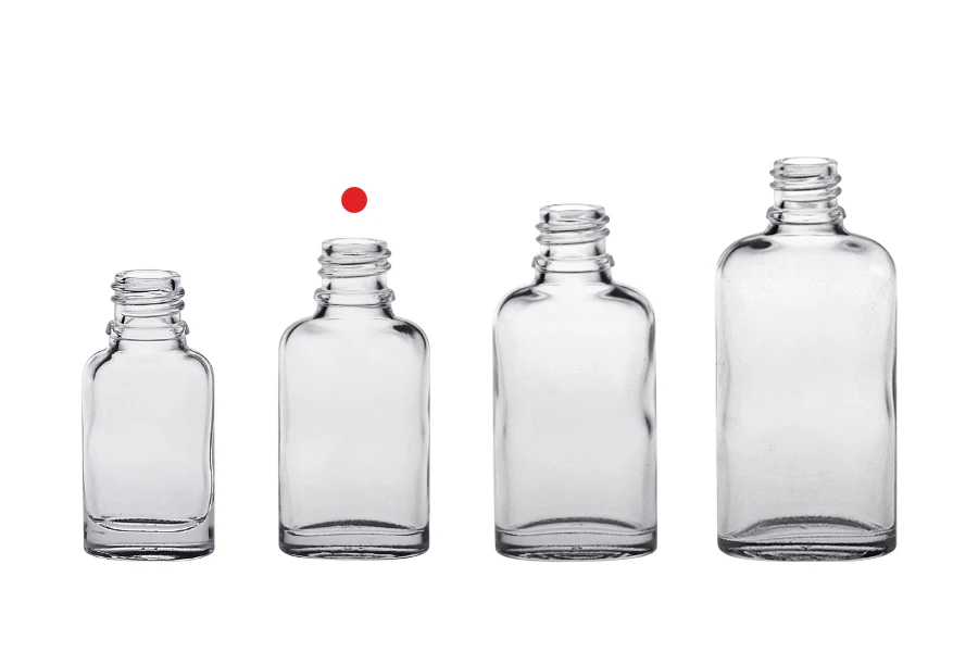 Стъклена овална прозрачна бутилка 20 мл за етерични масла (PP18)-изображение_група