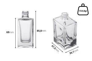 Стъклена бутилка 50 мл l (PP18)-2