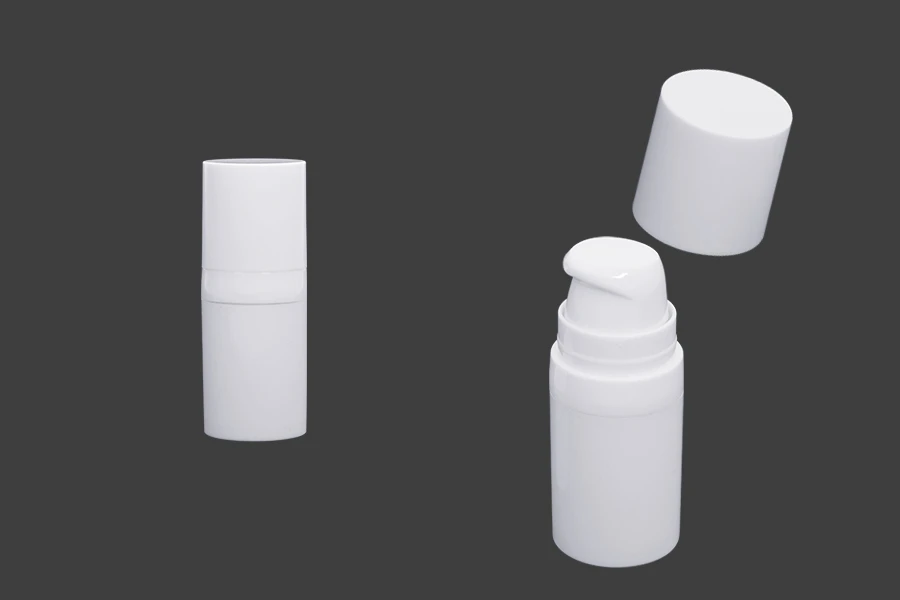 Пластмасова опаковка Airless 5 ml в бял цвят Пластмасова опаковка Airless 5 ml в бял цвят