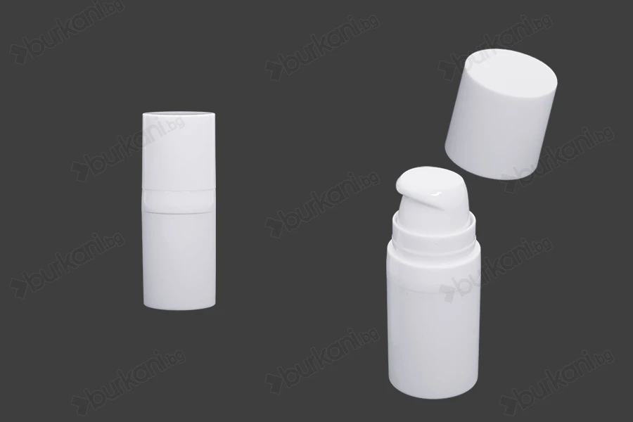 Пластмасова опаковка Airless  5 ml в бял цвят-изображение_продукт