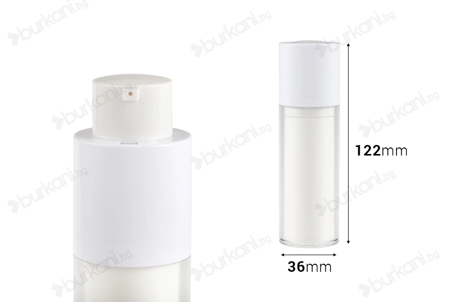 Пластмасова бутилка тип Aırless 30 ml за лосион, серуми или крем-изображение_размери