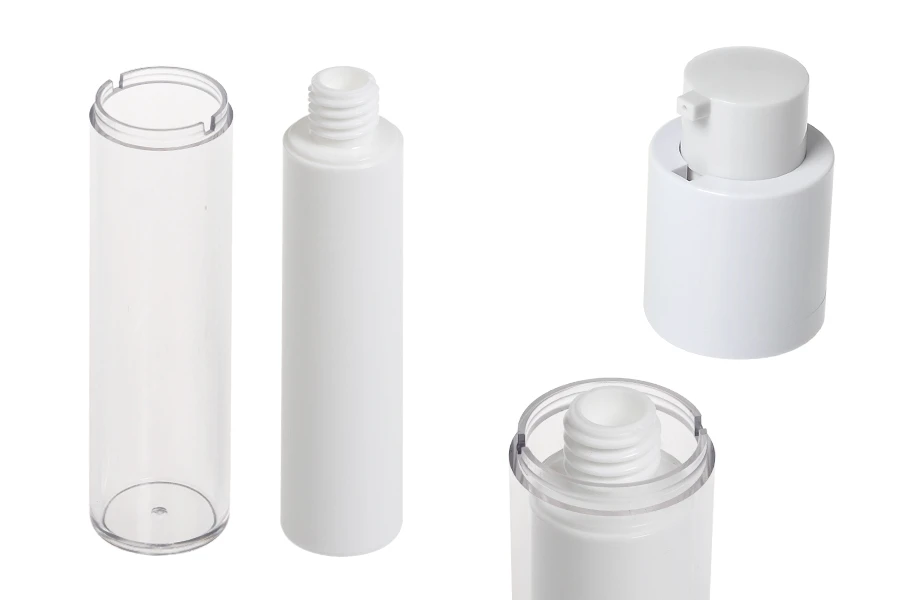 Пластмасова бутилка тип airless 50 ml за серуми, крем или лосион Пластмасова бутилка тип airless 50 ml за серуми, крем или лосион