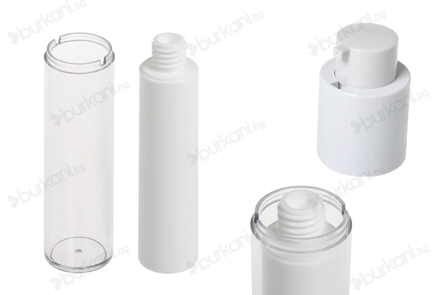 Пластмасова бутилка тип airless 50 ml за серуми, крем или лосион-изображение_група