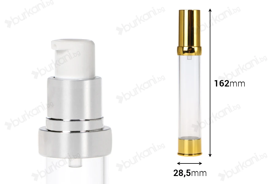 Пластмасовa бутилка  тип Airless  30 ml-изображение_размери