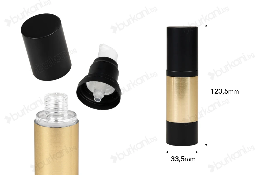 Луксозна акрилна бутилка Airless 30 ml-изображение_размери