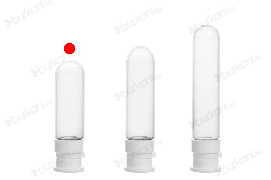 Стъклена фармацевтична бутилка 2 ml, с пластмасова предпазна капачка за вземане на проби, лекарства и хомеопати - 25 бр-изображение_група