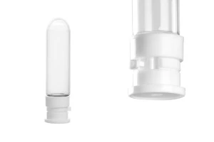 Малко стъклено фарамцевтично шишенца 3 ml, с пластмасова предпазна капачка за вземане на проби, лекарства и хомеопати - 25 бр-2