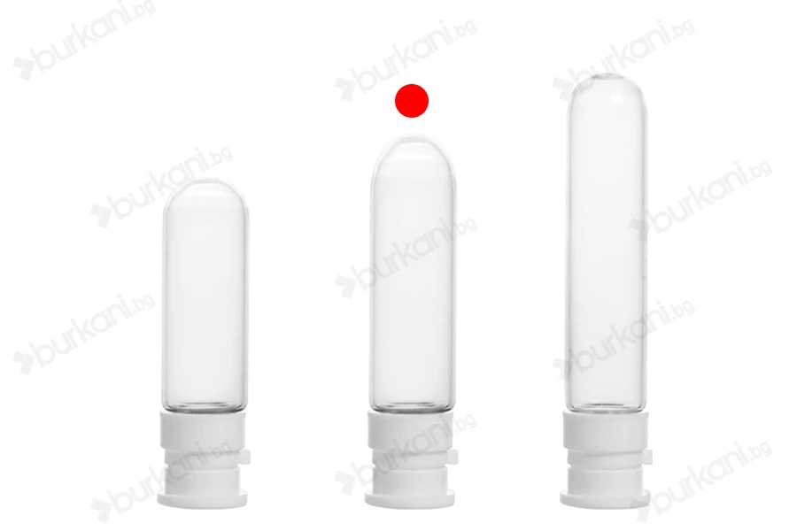Малко стъклено фарамцевтично шишенца 3 ml, с пластмасова предпазна капачка за вземане на проби, лекарства и хомеопати - 25 бр-изображение_група