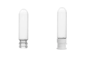 Малко стъклено фарамцевтично шишенца 3 ml, с пластмасова предпазна капачка за вземане на проби, лекарства и хомеопати - 25 бр-1