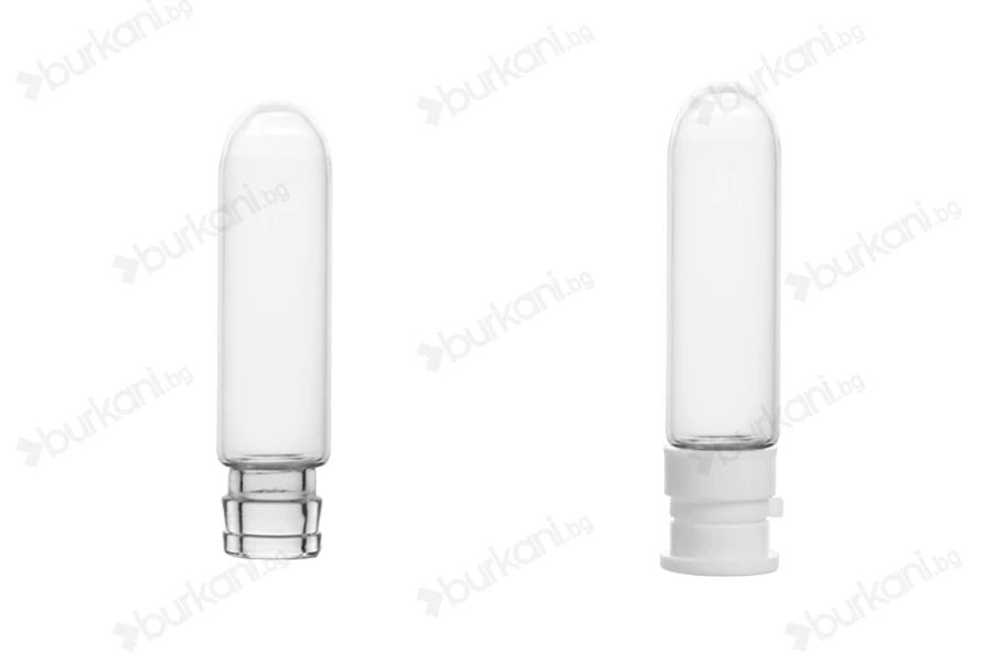 Малко стъклено фарамцевтично шишенца 3 ml, с пластмасова предпазна капачка за вземане на проби, лекарства и хомеопати - 25 бр-изображение_продукт