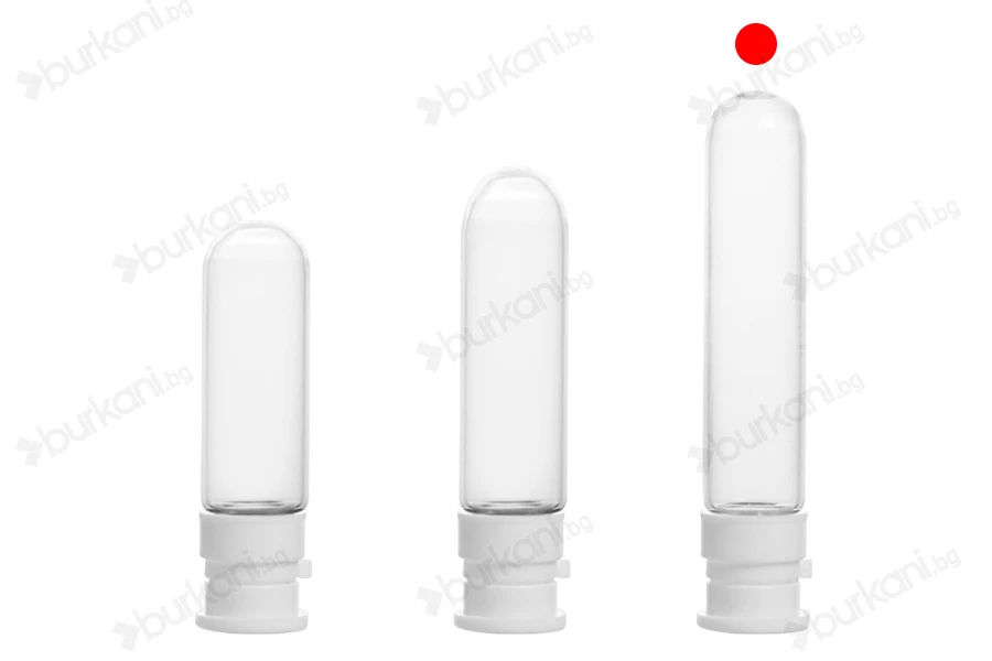 Стъклена фармацевтична бутилка 5 ml, с пластмасова предпазна капачка за вземане на проби, лекарства и хомеопати - 25 бр-изображение_група